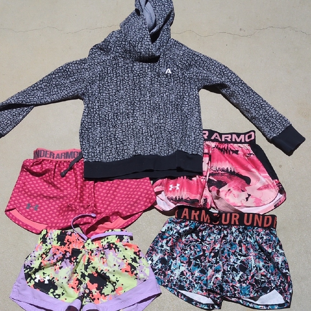 Under Armour Hoodie with Colorful Shorts Set